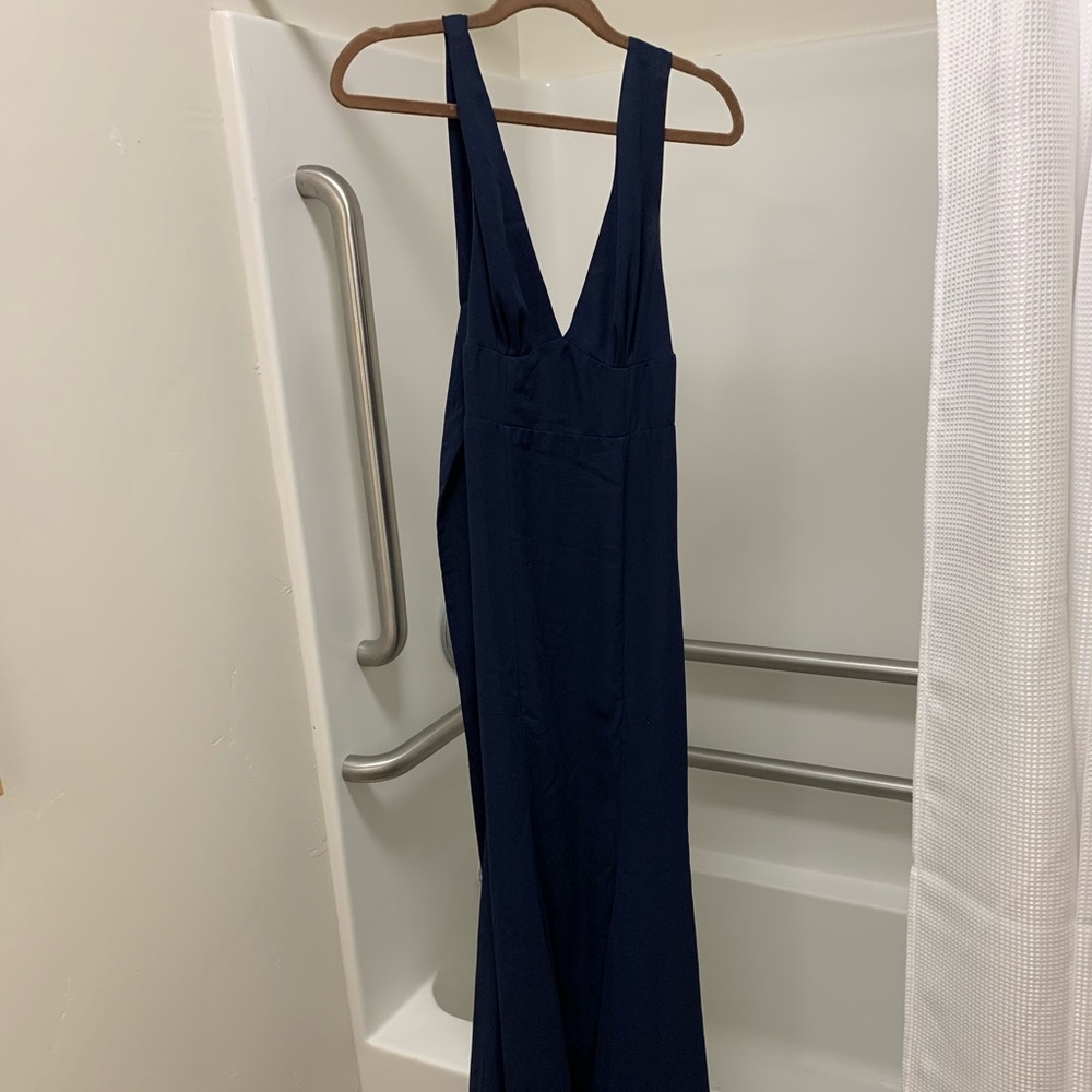 Fame and partners navy maxi dress.